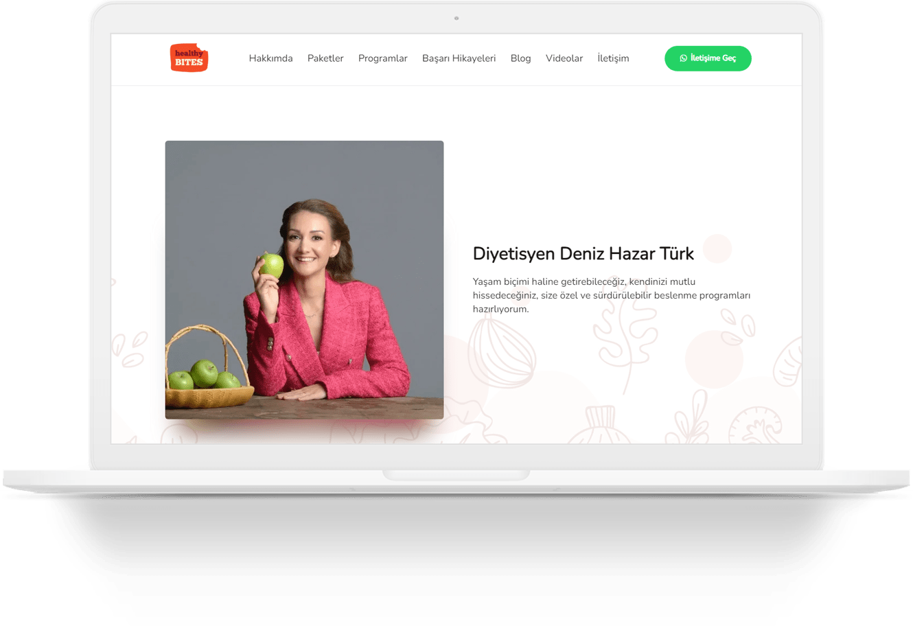 dietician deniz hazar turk wordpress web tasarim