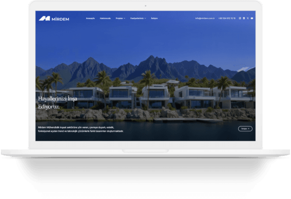 mirdem muhendislik web sitesi tasarimi