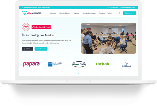 vira akademi wordpress web sitesi tasarimi 1